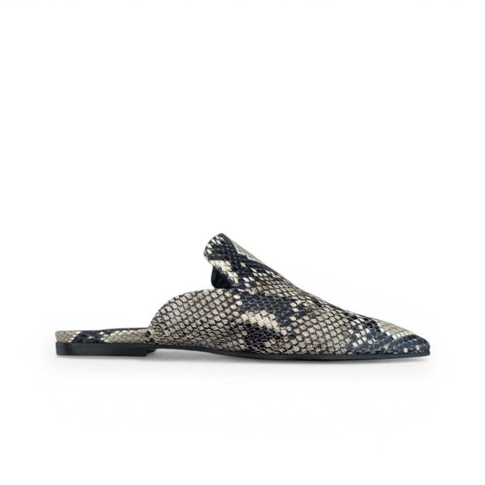 Marion Parke Cassie Mules in Natural Soft Python Print - Picture 2 of 7